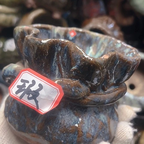 红陶红**告粗陶花盆手工