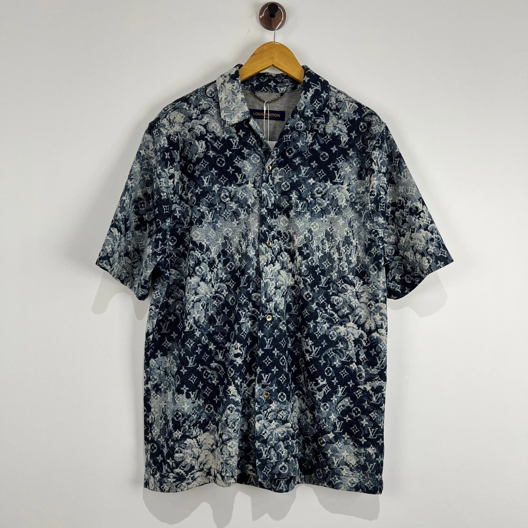 未使用 LouisVuitton/路易威登 挂毯满印牛仔衬衫 M码