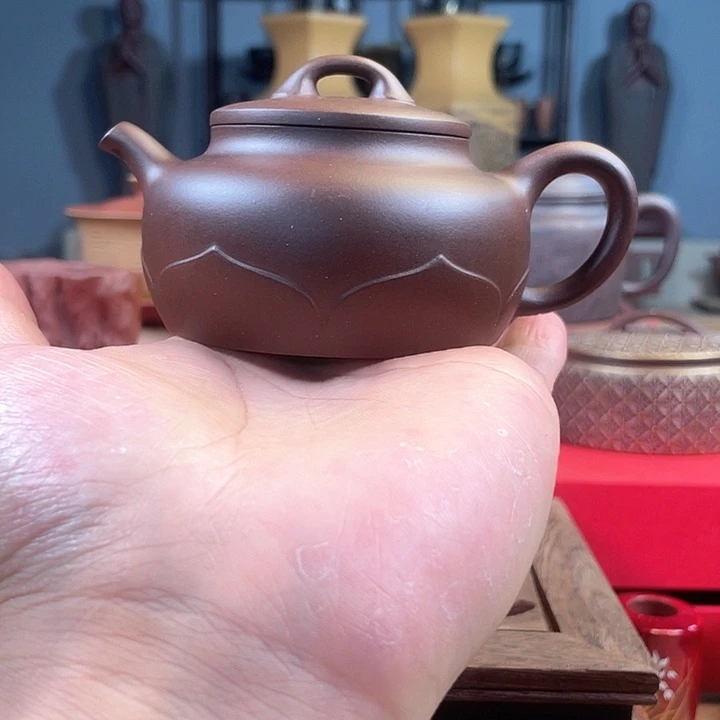 紫砂茶杯莲花壶盖微瑕