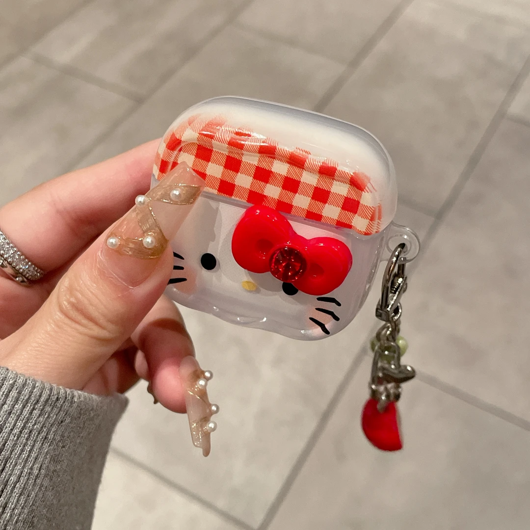 红格凯蒂猫Airpods 4蓝牙耳机套适用Pro2苹果耳机套1/2/3代保护5