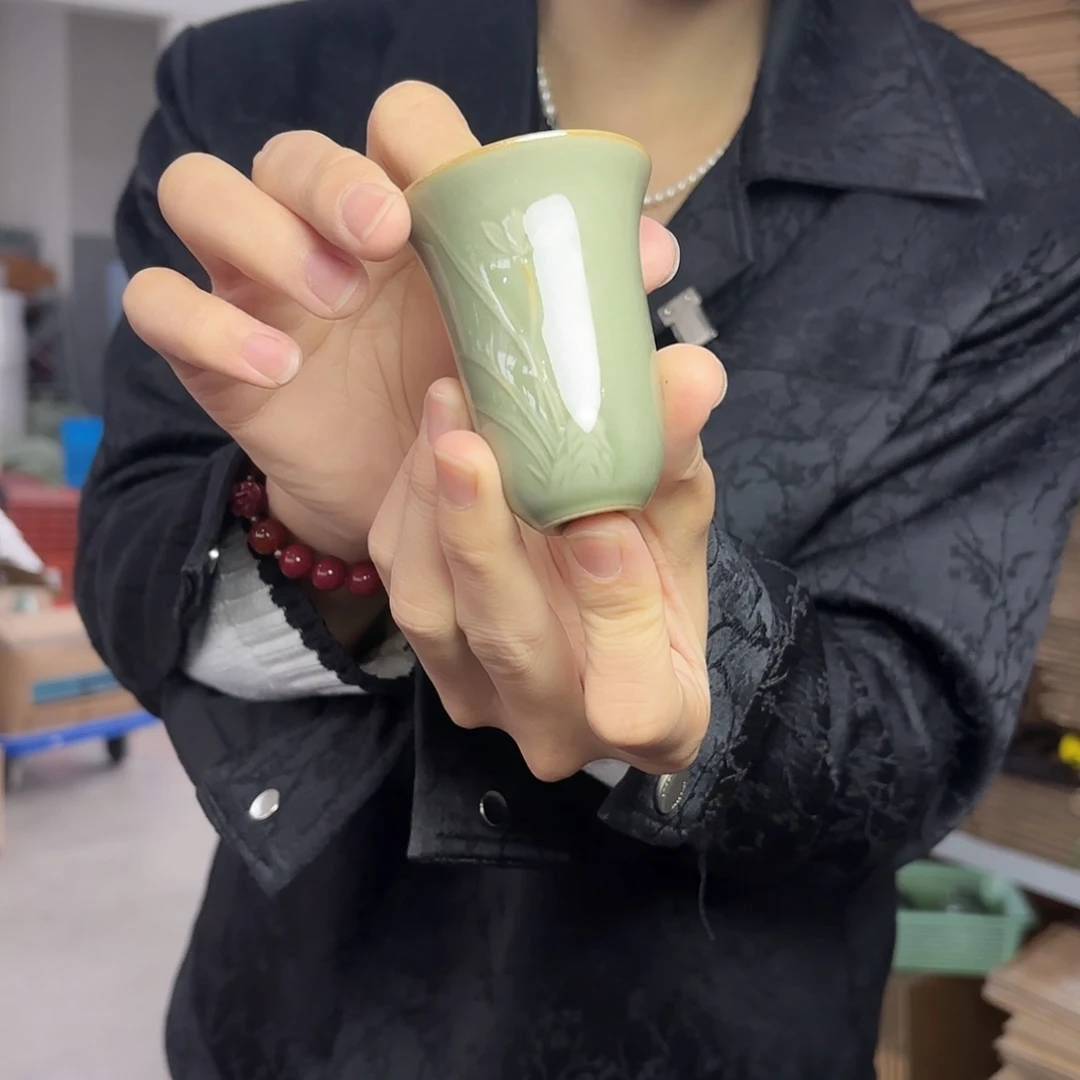 龙泉云间青瓷小米茶器