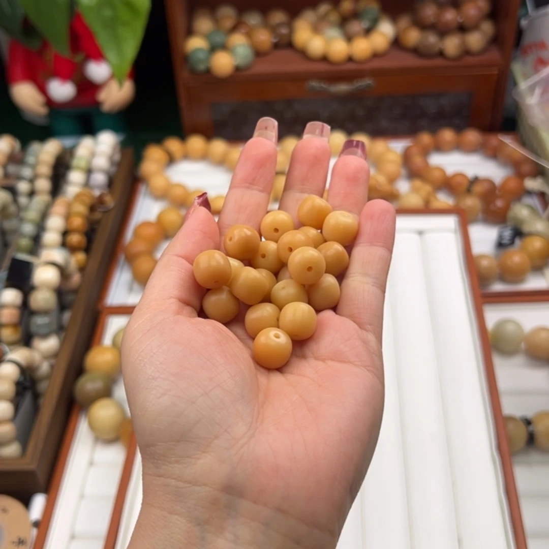 菩提根/象牙果手串晴****n卡11桶珠干磨微瑕