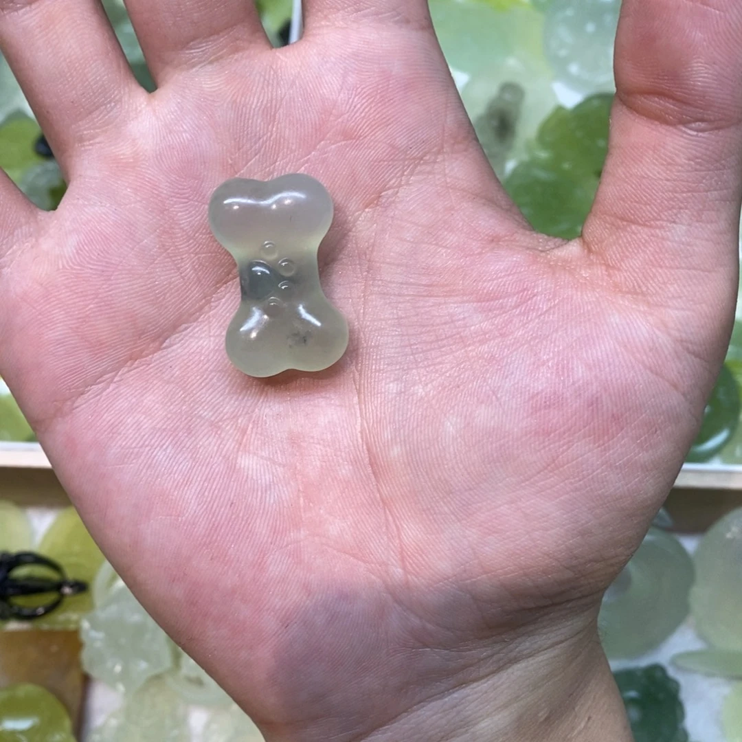 银***叶岫玉未镶嵌吊坠(不含链)