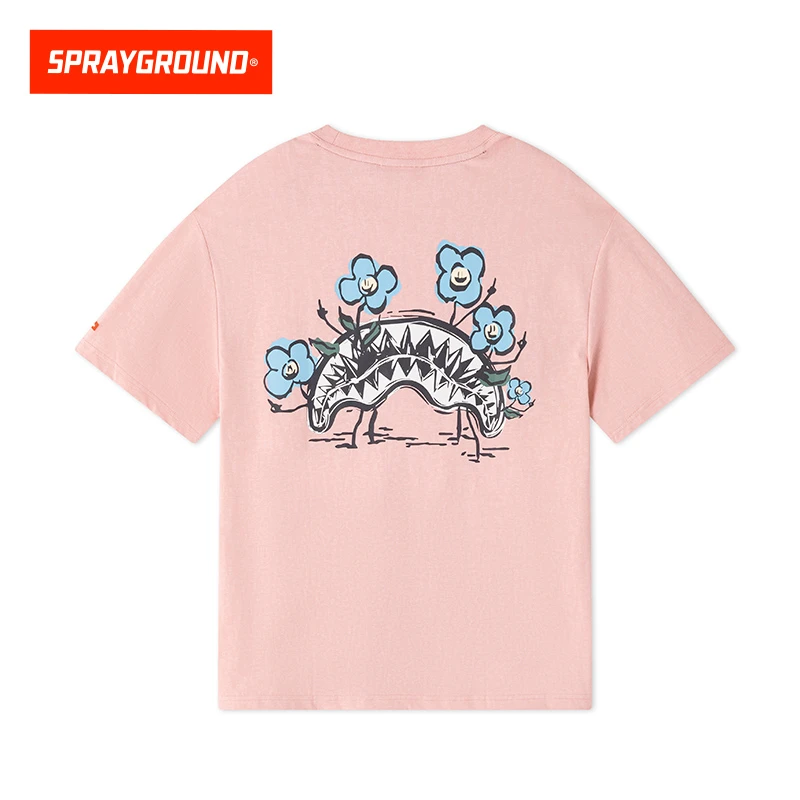 【有钱花】SPRAYGROUND鲨鱼嘴短袖手绘印花休闲圆领潮流HD WE120225