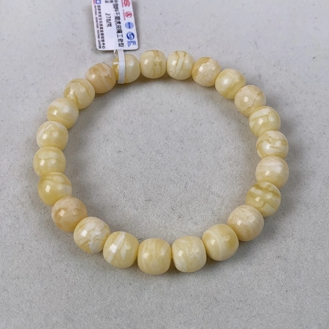 蜜蜡未镶嵌珠宝奇石9.5×9mm12.1g