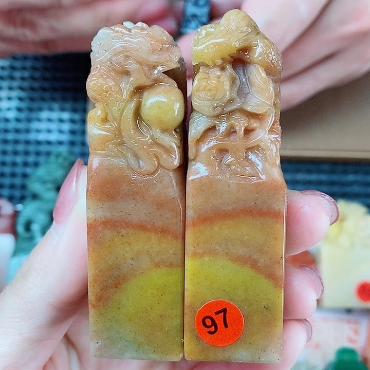 寿山石龙凤呈祥定制