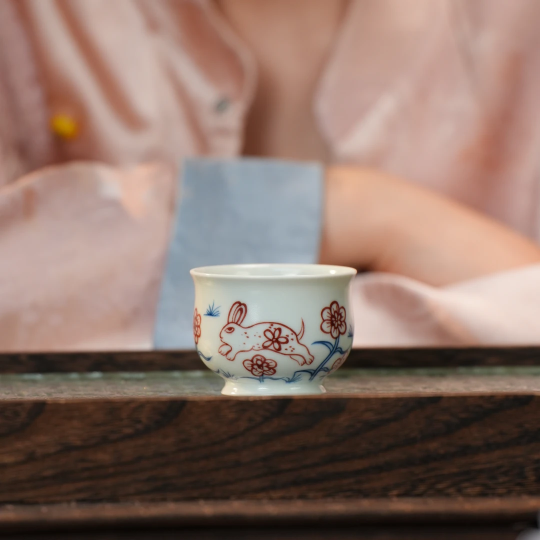 【央广甄瓷】雨溪山房  兔子炉士杯