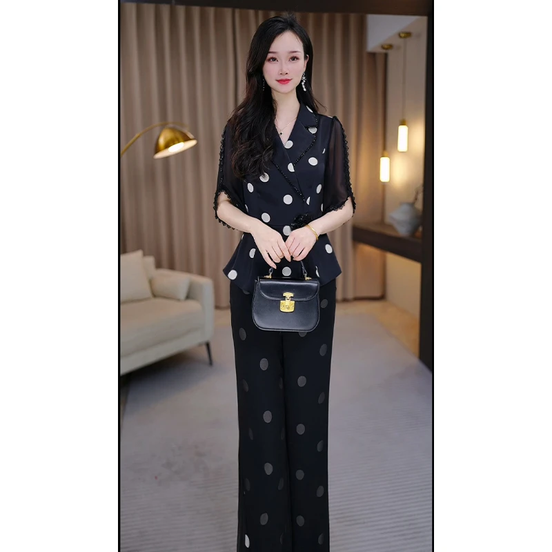 【上衣+裤子】优雅新款气质时尚休闲收腰显瘦套裤25486-LDD