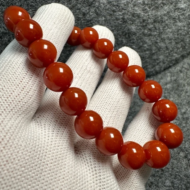 川料南红圆珠精品手串 珠径10 自带送礼佳品