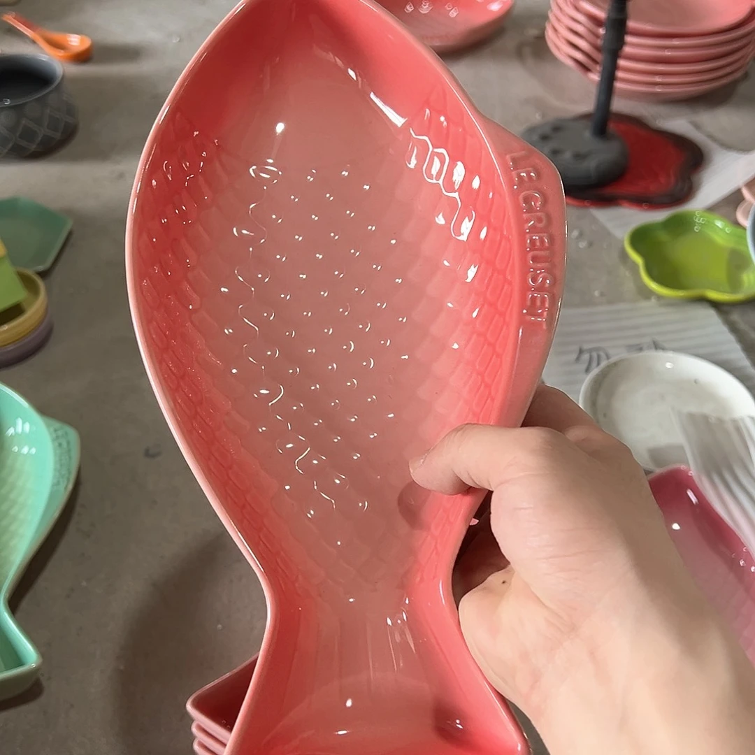 陶瓷 大鱼 深粉色色色色色