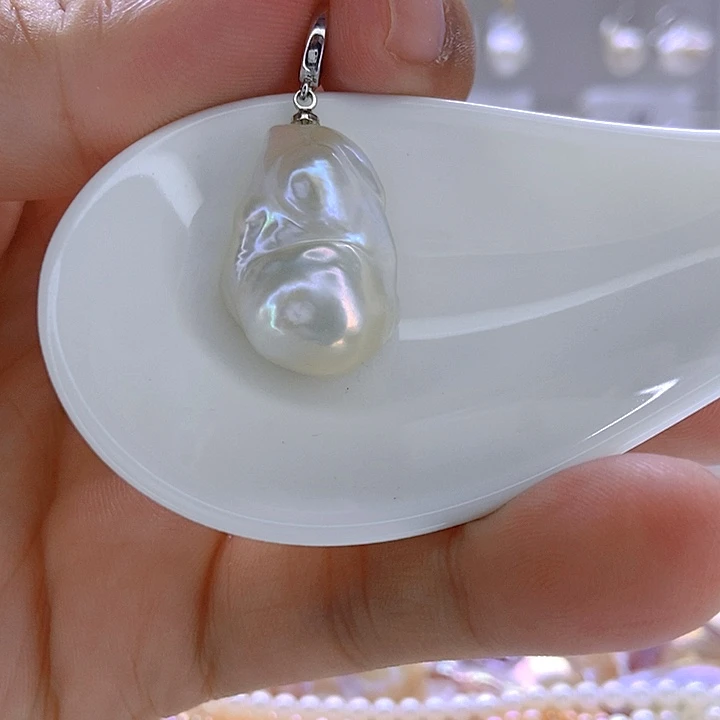 银S925镶嵌颈饰淡水珍珠82