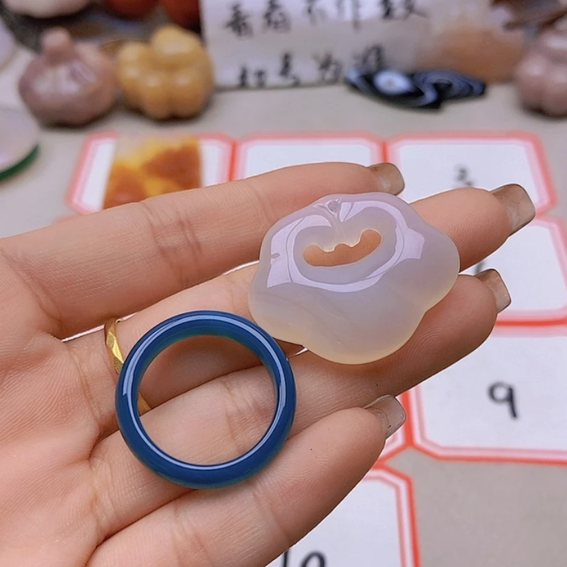 【闪购商品】未镶嵌玛瑙/玉髓珠宝半成品静*