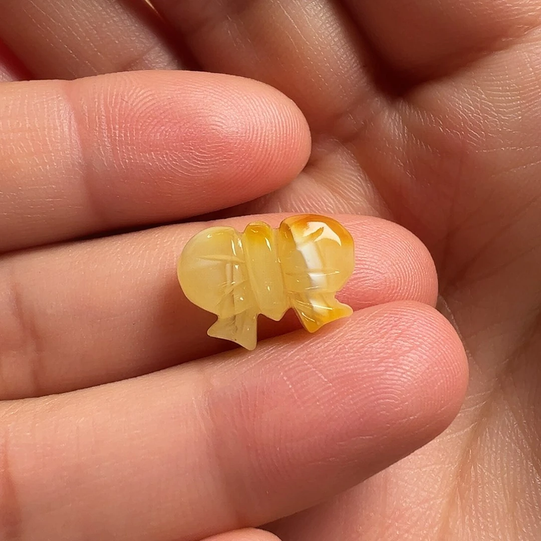 蜜蜡颈饰未镶嵌蝴蝶结