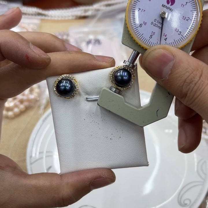 银S925镶嵌颈饰淡水珍珠319