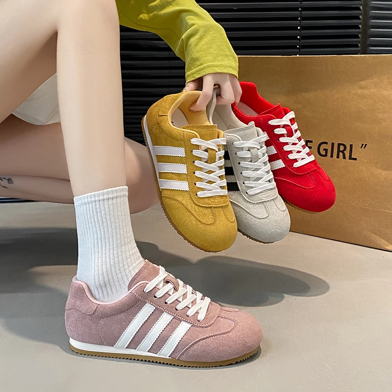 德训鞋2025春夏新款复古百搭阿甘鞋平底运动鞋111