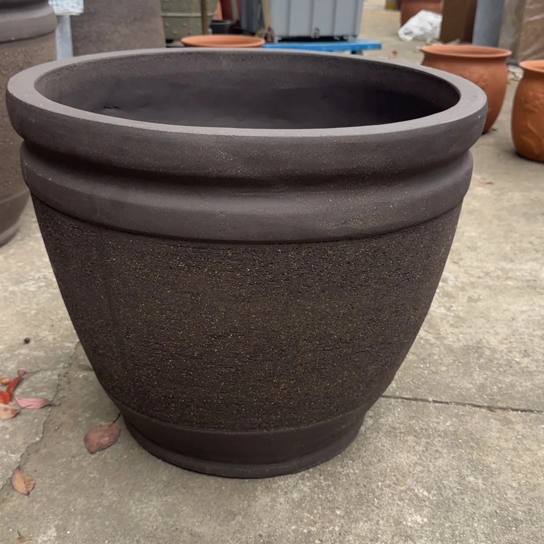 花盆紫砂口52高43宜兴粗陶粗糙正常