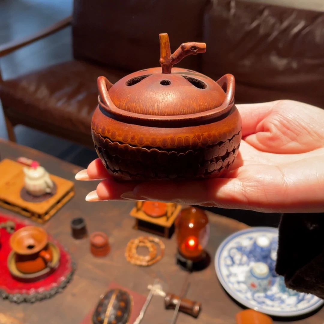 紫砂茶道十**封竹根香炉