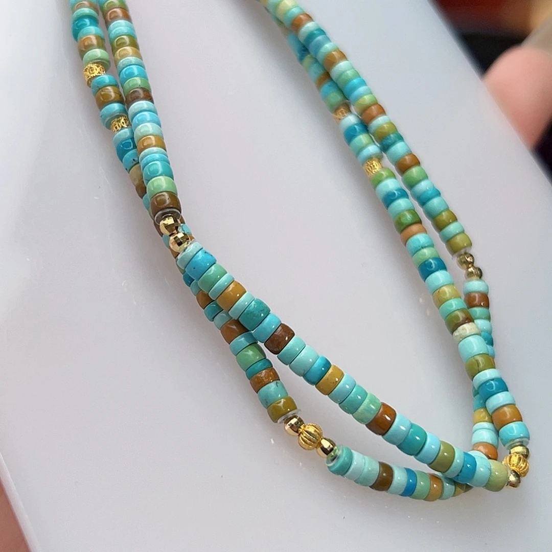 绿松石珠宝奇石18K金镶嵌