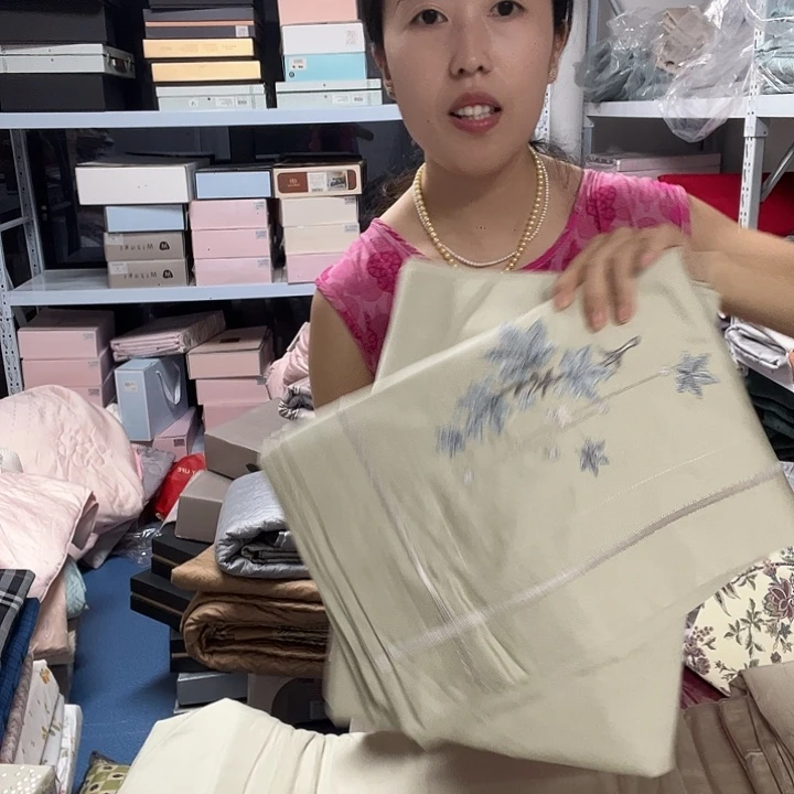 棉棉青灰色加大绣花