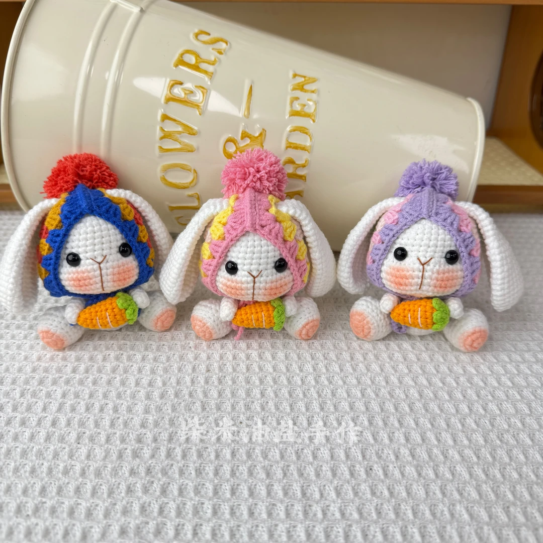 成品毛线编织大耳祖母格兔装饰创意可爱礼物