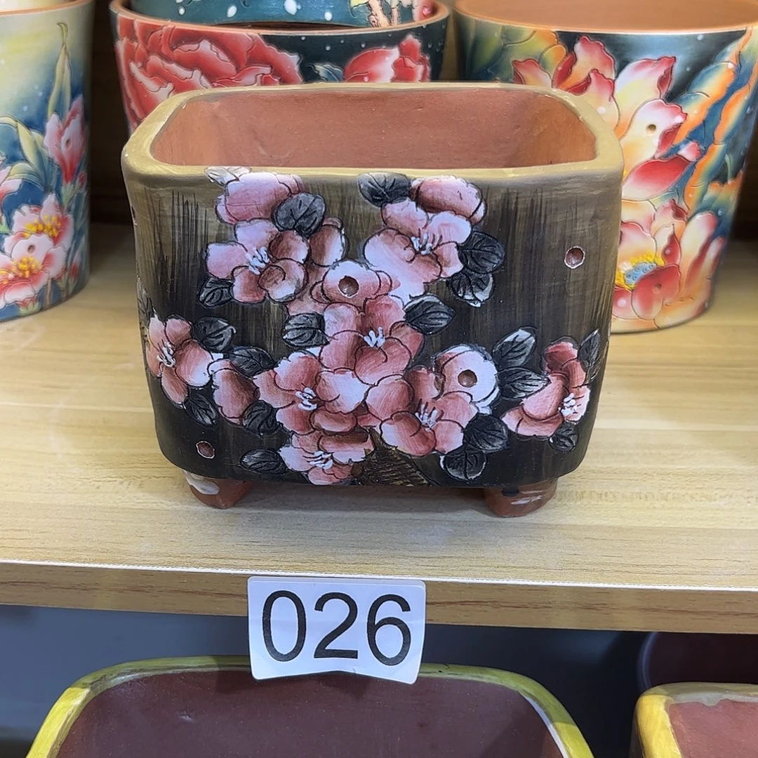 景德镇炫彩手绘口12*9高11