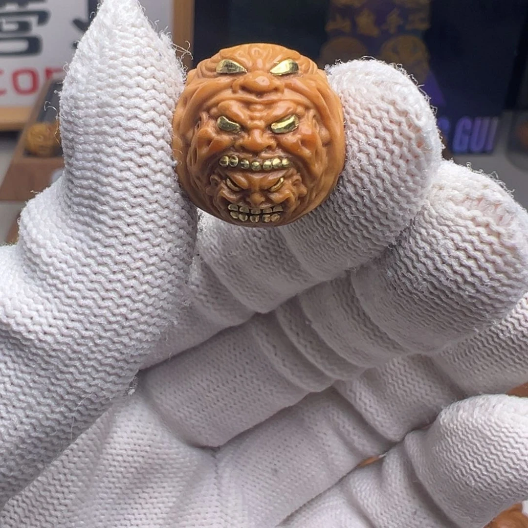文玩核桃把件镶嵌款套娃17左右尺寸全品有正常封口线