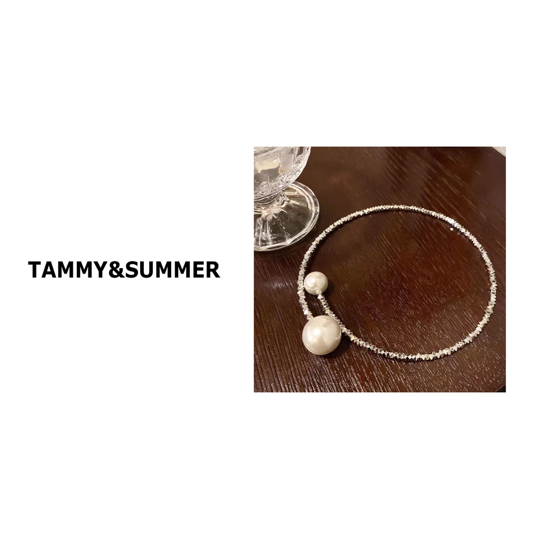 非金属羽毛项链  【Tammy&Summer】气质碎银子开口项圈颈链88005
