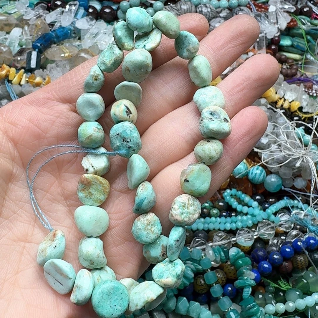 玛瑙/玉髓合金珠宝半成品一条10m秘鲁松原石