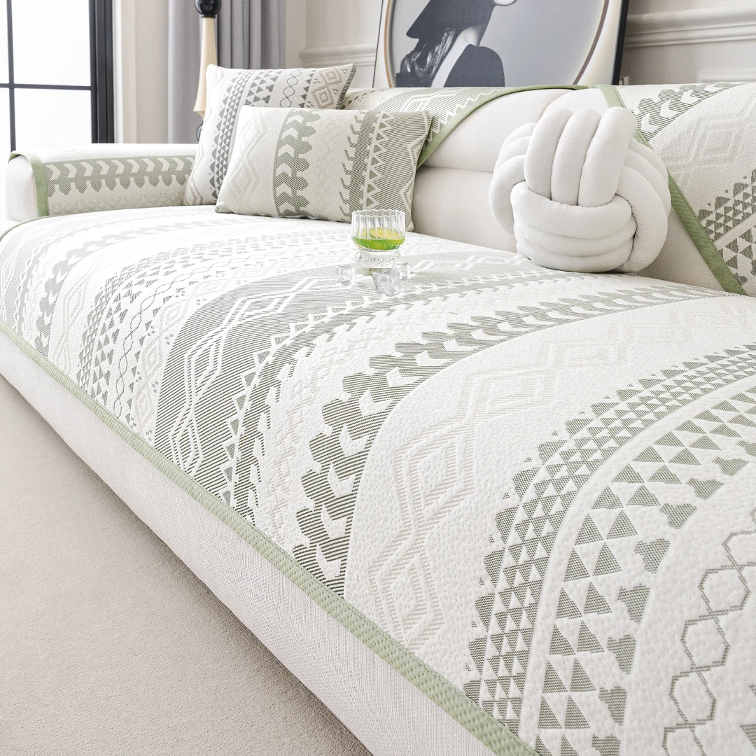 2025新款凉豆豆沙发垫夏季凉感高科技防滑耐磨一片式沙发盖布巾