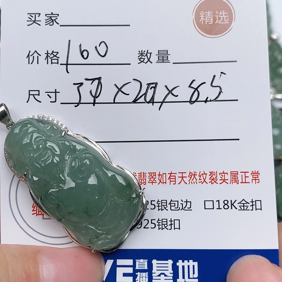 翡翠银S925镶嵌颈饰