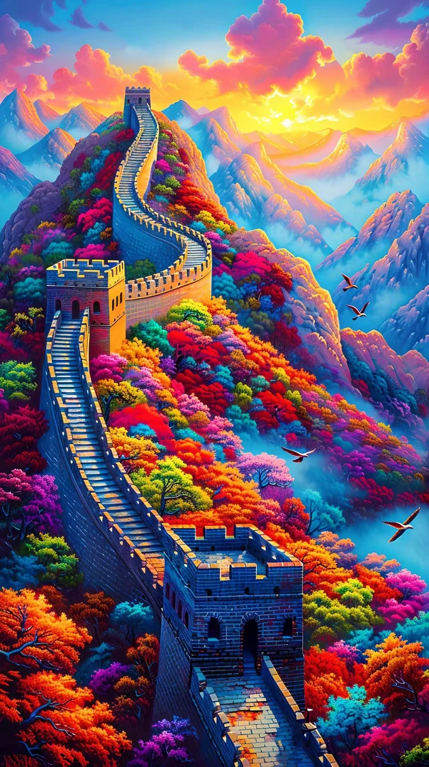 【350】众志成城 大格140x75 满绣无勾边十字绣套件35色