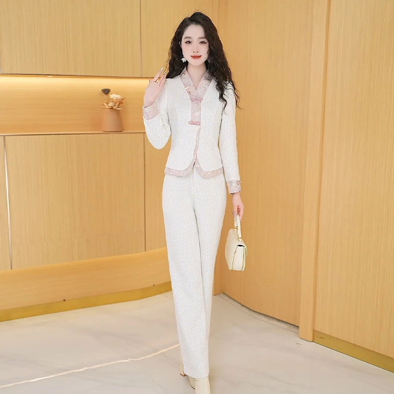 【两件套】秋季时尚修身洋气气质休闲收腰显瘦减龄小香风女装套裤