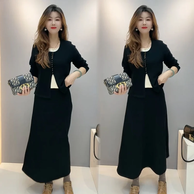 2025秋季新款时尚显瘦气质网红高档套装女高级百搭宽松大码两件套