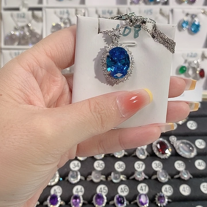 吃***.银S925镶嵌颈饰紫晶