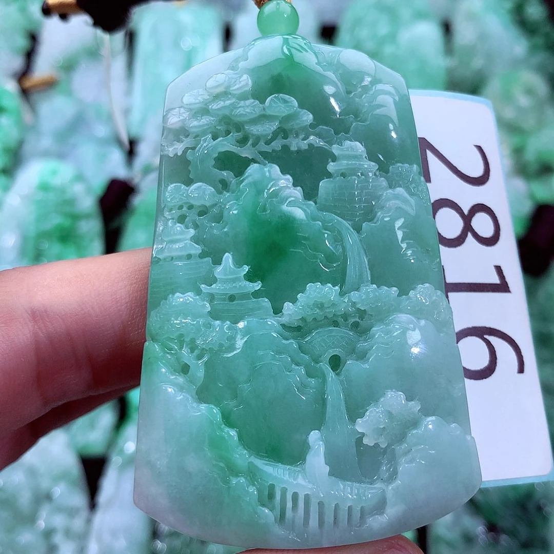 翡翠未镶嵌吊坠(不含链)
