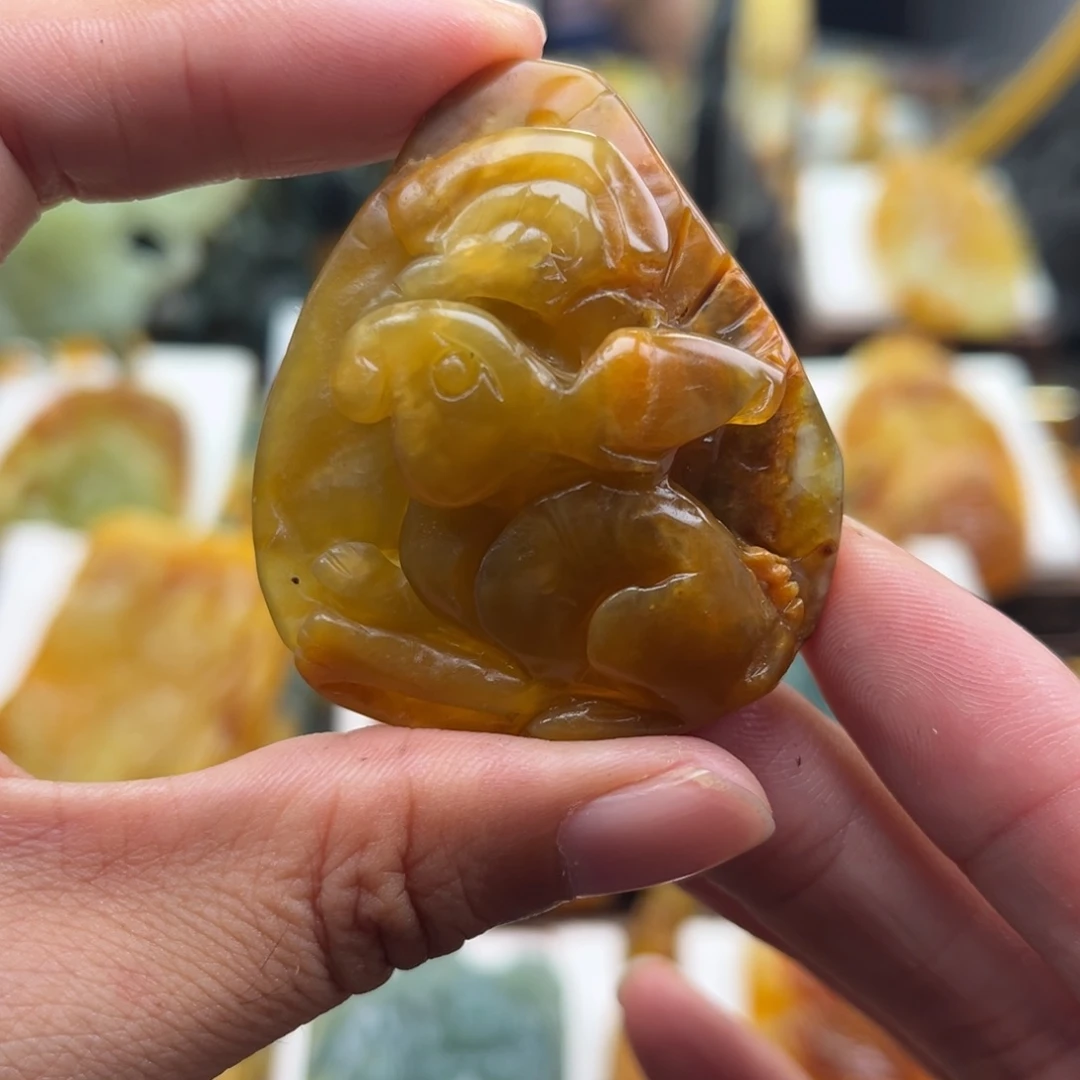 岫玉未镶嵌挂件挂件