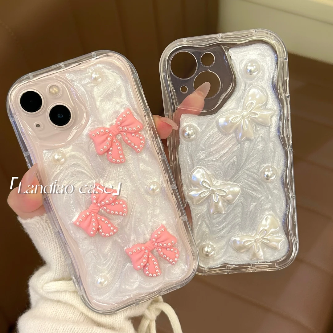 立体蝴蝶结新款曲边相框适用苹果16pro手机壳华为OPPO小米15vivo