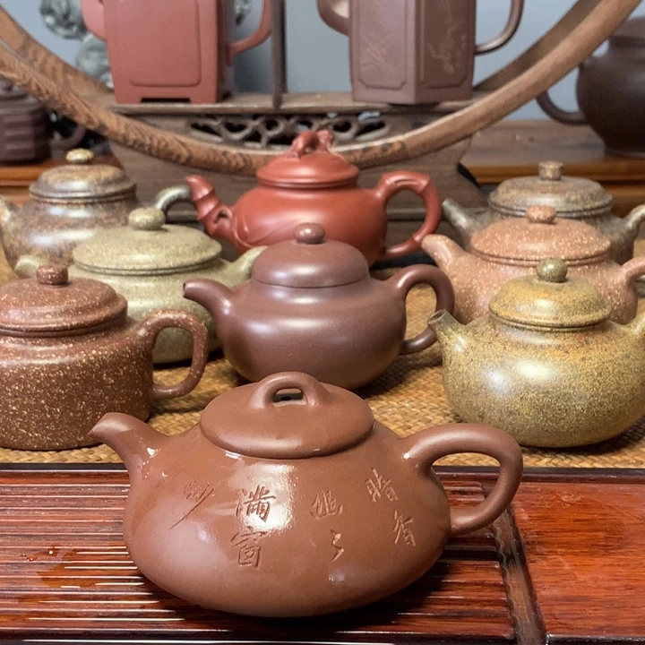 紫砂茶壶紫泥云舟瓢