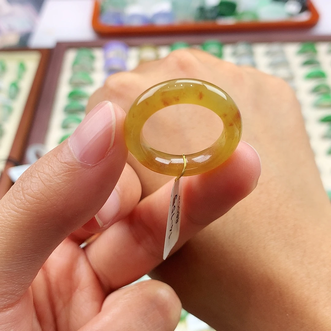 翡翠未镶嵌戒指14-15号