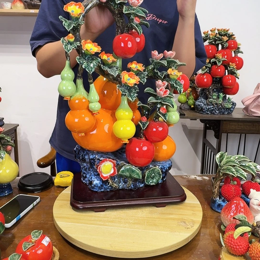 陶瓷大葫芦摆件的