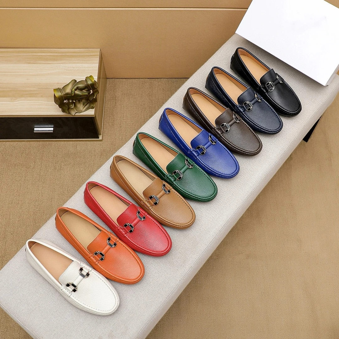 AMI DRAJK欧洲站豆豆鞋真皮2025年软皮男鞋一脚蹬透气百搭男士休