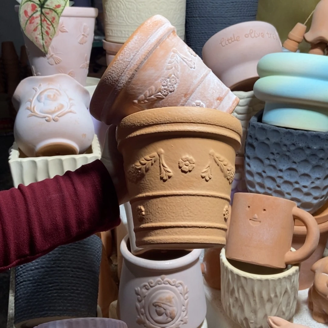 13×12麦穗花 复古+红陶2个