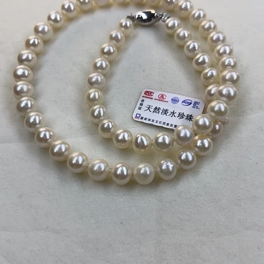 淡水珍珠银S925镶嵌颈饰