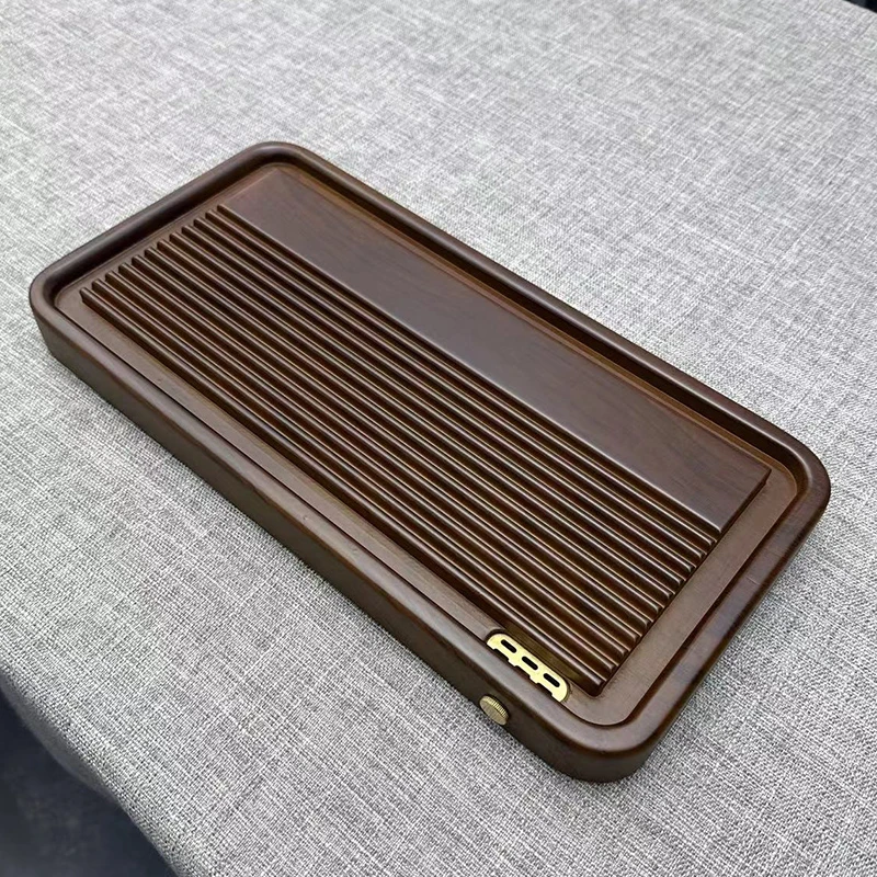 黄平川 40*20茶盘实木家用简约排水新中式大号两用茶具套装长方形