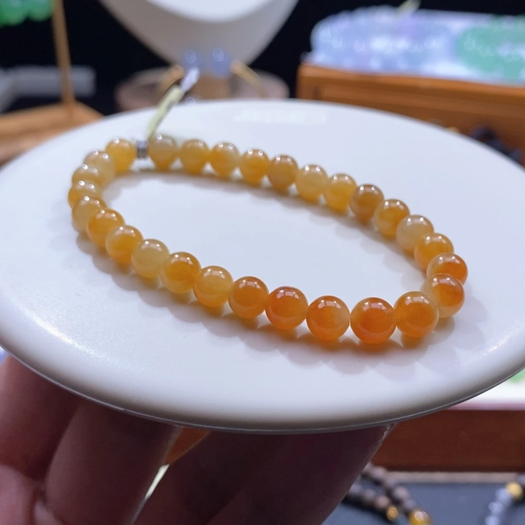 翡翠未镶嵌手串冰红翡手串