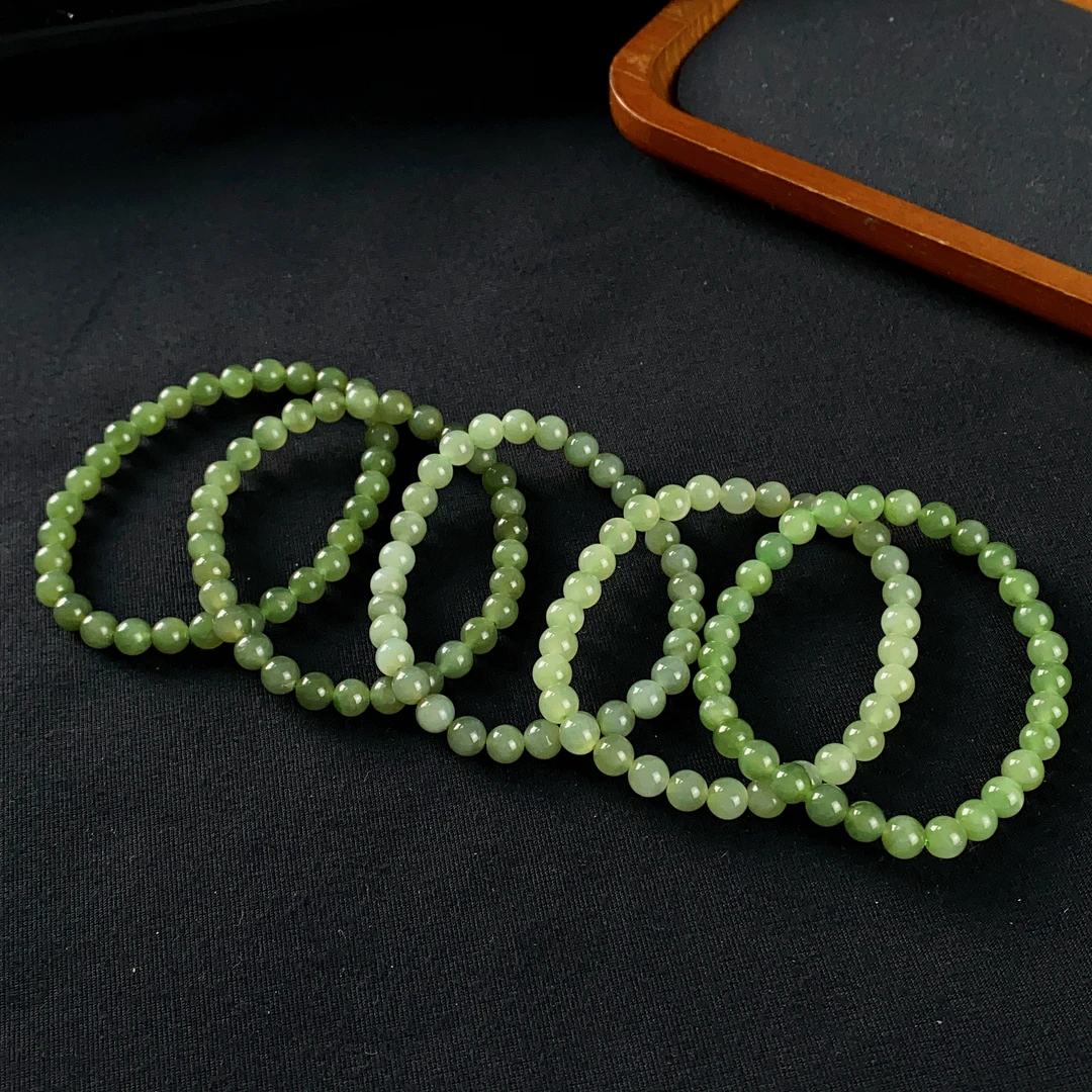 2888/ZY888-571 和田玉碧玉手串约6mm/多样性发/一件