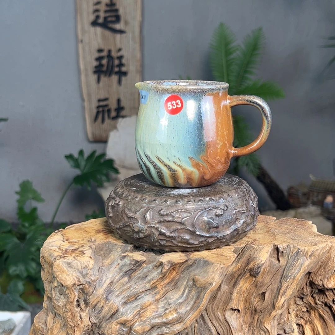 杯533柴烧主人杯自然落灰釉