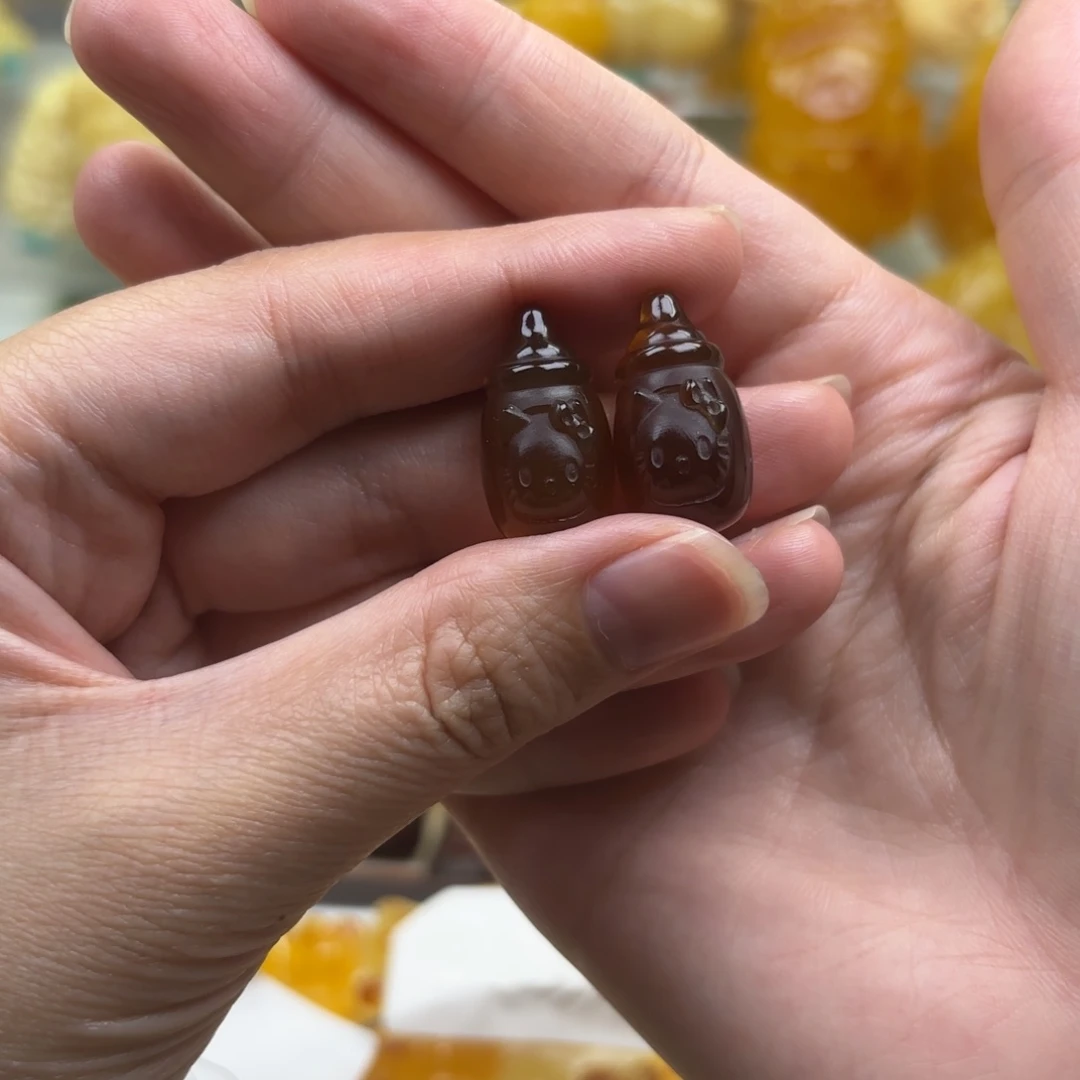 裸石琥珀未镶嵌琥珀配饰打孔不退不换