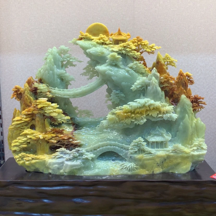 【闪购商品】蛇纹石玉未镶嵌摆件覆膜