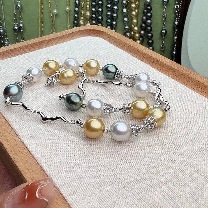 银S925镶嵌海水珍珠颈饰